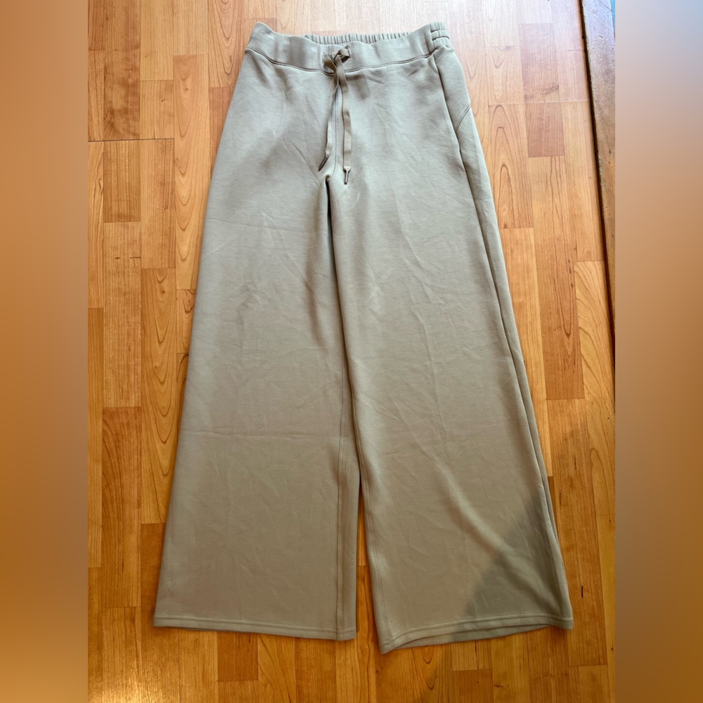 SPANX AirEssentials wide leg pants in taupe